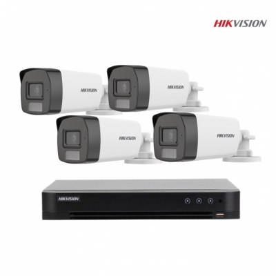 Trọn bộ camera hikvision 4 kênh 2.0MP, đầu ghi iDS-7204HQHI-M1/E, mắt có màu có mic DS-2CE17D0T-LFS, ổ cứng 500G