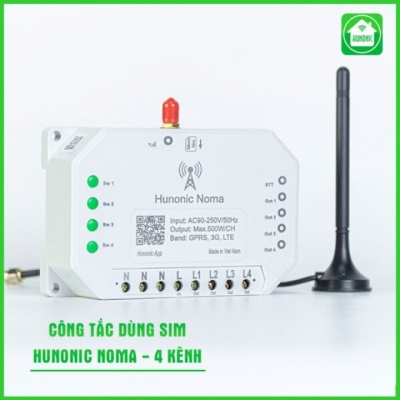 Công tắc HUNONIC Noma 4CH - dùng sim
