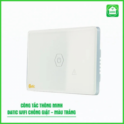 Công tắc chống giật bình nóng lạnh Datic HUNONIC màu trắng
