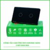 Công tắc cảm ứng 2 nút Wifi HUNONIC màu đen